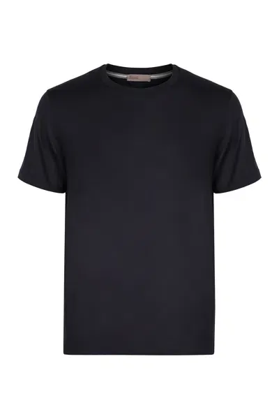 Herno Wool T-shirt In Blue