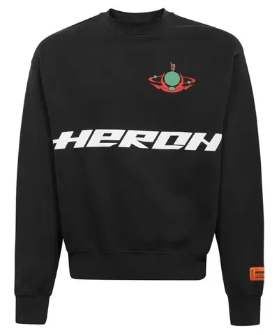 Heron Preston Printed Cotton Sweatshirt In Black