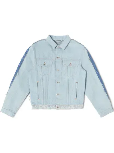 Heron Preston Logo-patch Denim Jacket In Indigo