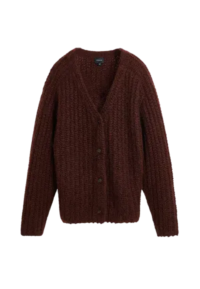 Herskind Ace Knit Cardigan In Brown