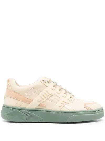 Hide & Jack Mini Silverstone Leather Sneakers In Neutrals