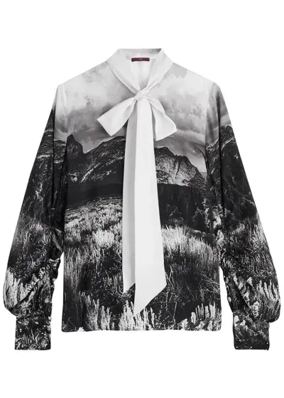 High Amazement Printed Blouse In White