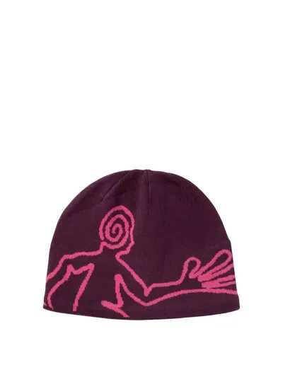 Hiking Patrol Knit Beanie Hats In Purple