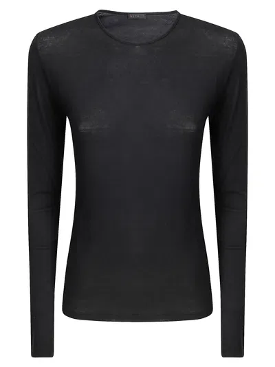 Hira Basic Modal Crewneck In Black