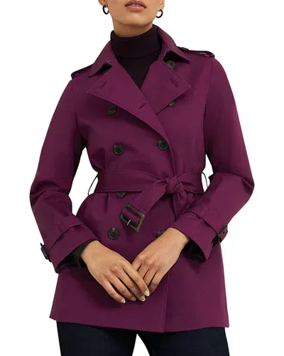 Hobbs London Adalee Trench Coat In Warm Plum