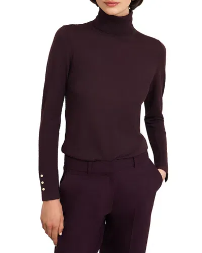 Hobbs London Lara Roll Neck Sweater In Malbec