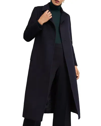 Hobbs London Livia Wool Belted Coat In Navy