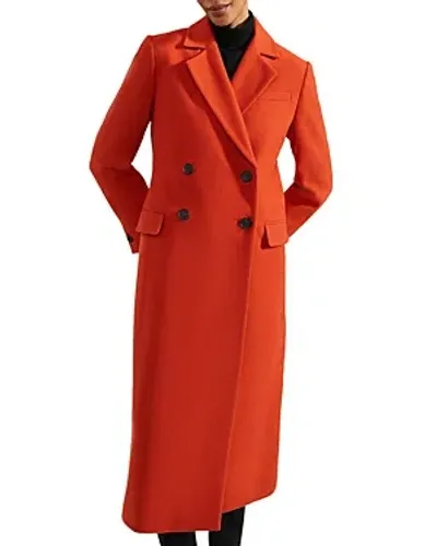 Hobbs London Mireya Double Breasted Coat In Orange