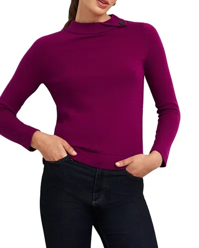 Hobbs London Talia Roll Neck Sweater In Dahlia Purple