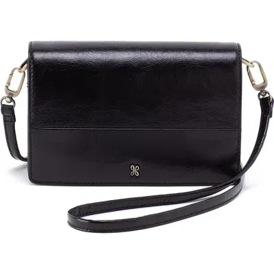 Hobo Jill Leather Phone Crossbody Bag In Black