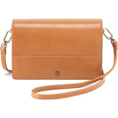 Hobo Jill Leather Phone Crossbody Bag In Natural