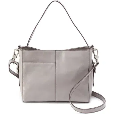 Hobo Small Render Leather Crossbody Bag In Grey