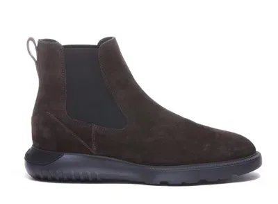 Hogan Booties In Brown