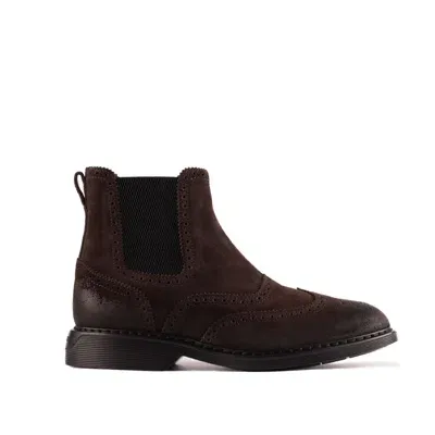 Hogan Chelsea Boot In Suede In Brown