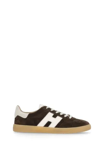 Hogan Cool Low-top Suede Sneakers In Brown