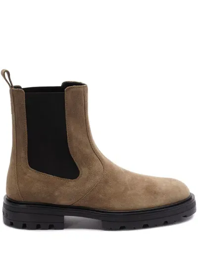 Hogan H673 Chelsea Ankle Boots In Brown