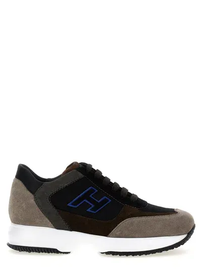 Hogan Interactive H Suede Low-top Sneakers In Multi