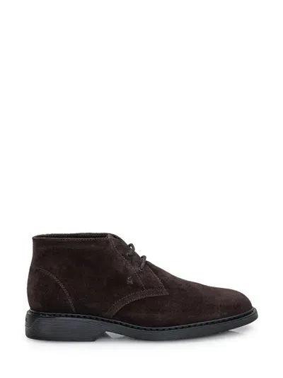 Hogan H576 Clark Lace-up In Brown