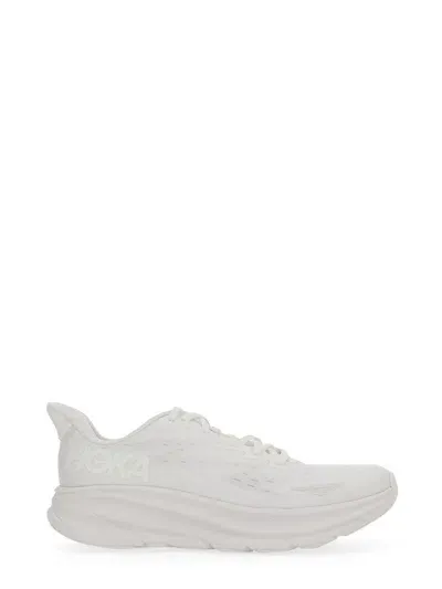 Hoka One One Clifton 9 Chunky-sole Sneakers In White