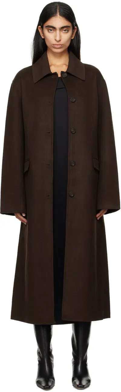 Holzweiler Brown Felsa Wool Coat In 1105 Dk. Brown