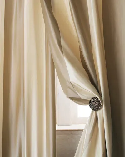 Home Silks Each Hampton Curtain, 96"l In Beige