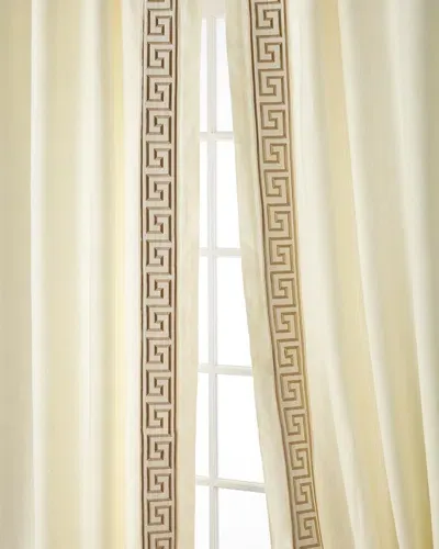 Home Silks Felix Curtain Panels, 96" In Gold