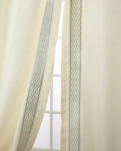 Home Silks Set Of Two Ambrosia Curtain Panels, 96" In Green Pattern