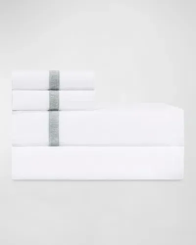 Home Treasures Alina King Pillowcases, Set Of 2 In White / Coast