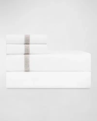 Home Treasures Alina Pillowcases Pair, King In White / Dune