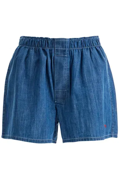 Homme Girls Kids'  Chambray Shorts In Blue