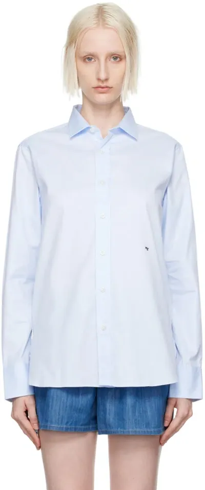 Hommegirls Blue Classic Shirt In Chambray Blue