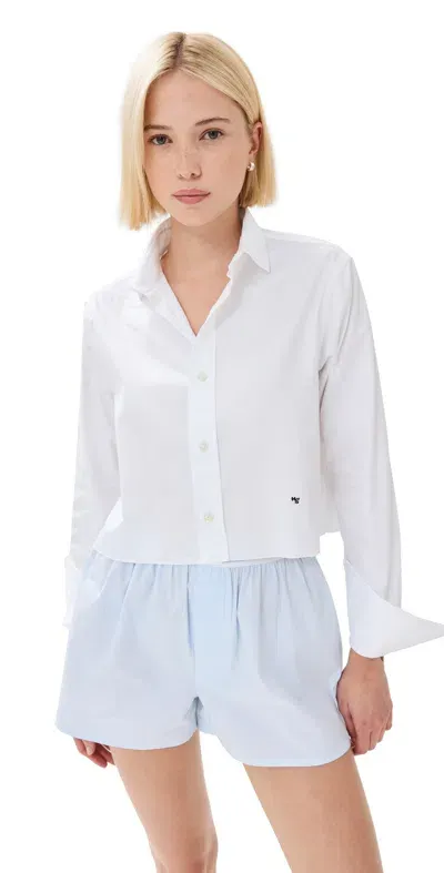 Hommegirls White Cropped Shirt