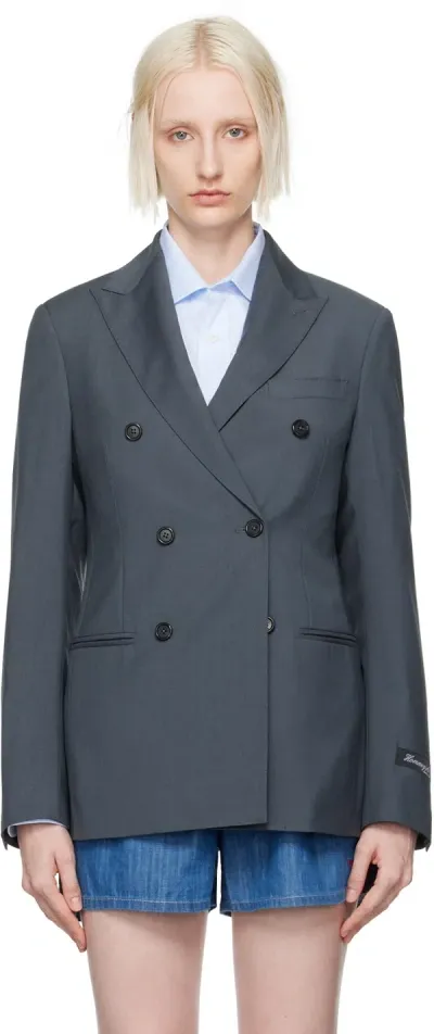 Hommegirls Gray Wool Classic Blazer