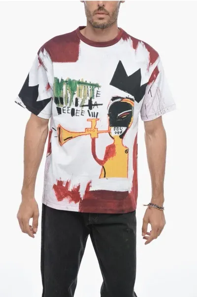 Honey Fucking Dijon Basquiat Printed Crew-neck T-shirt In Multi