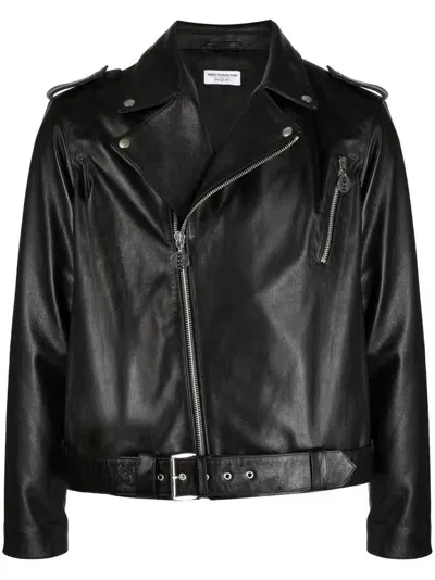 Honey Fucking Dijon Slogan-print Leather Biker Jacket In Black