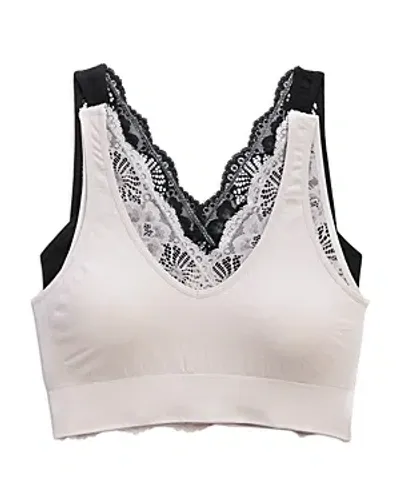 Honeydew Caitlyn Reversible Bralette, Set Of 2 In Black/seltzer