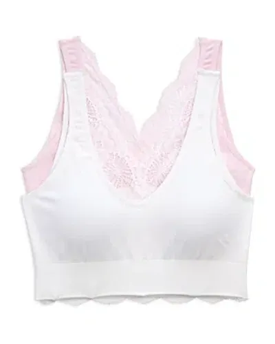 Honeydew Caitlyn Reversible Bralette, Set Of 2 In White/cotton Candy