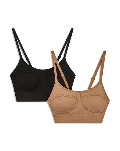 Honeydew Cyrus Bralette, Set Of 2 In Black/bon Bon/black