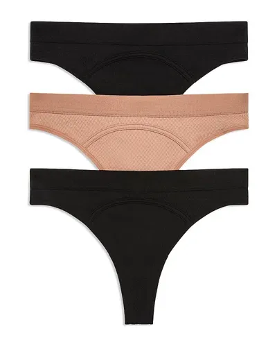 Honeydew Cyrus Thong 3 Pack In Black/bon Bon/black