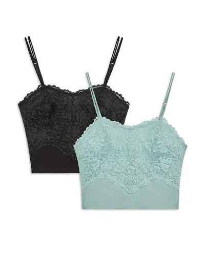 Honeydew Minnie Cami Bralette, 2 Pack In Black/tea Leaf