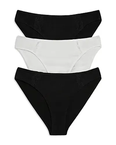 Honeydew Minnie Hipster Bikini 3 Pack In Black/white/black