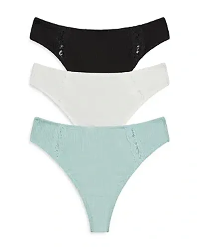 Honeydew Minnie Thong, 3 Pack In Black/white