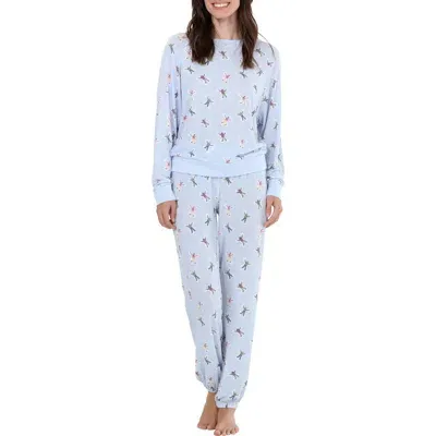 Honeydew Star Seeker Brushed Jersey Pajamas In Leisure Snow Angels