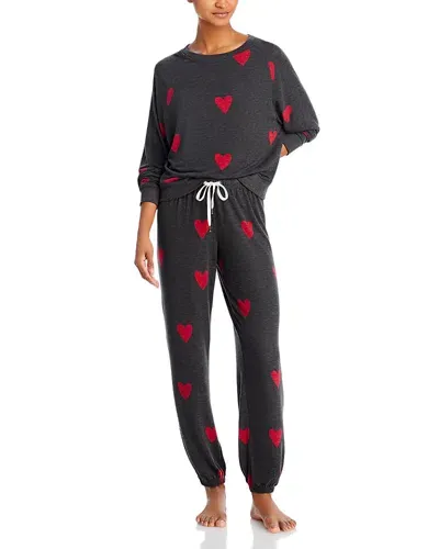 Honeydew Star Seeker Lounge Set In Valentine Hearts - Exclusive