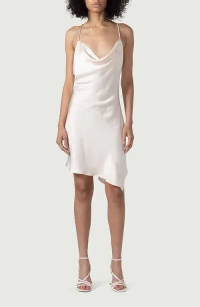 Honor The Gift Asymmetric Slipdress In Bone