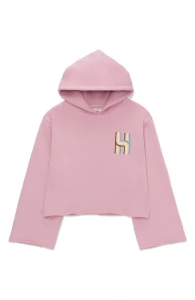 Honor The Gift Oversize Cotton Graphic Hoodie In Pink