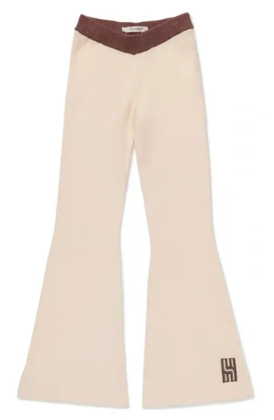 Honor The Gift Rib Flare Pants In Cream