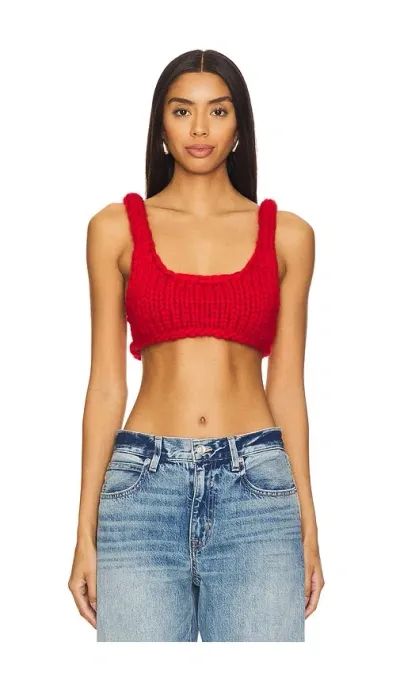 Hope Macaulay Red Colossal Knit Bralette