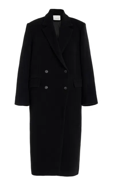 House Of Dagmar Tailored Wool-blend Coat In Black