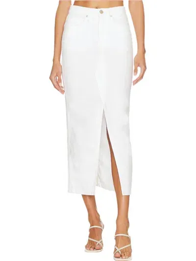 Hudson Jeans Reconstructed Midi Skirt In White